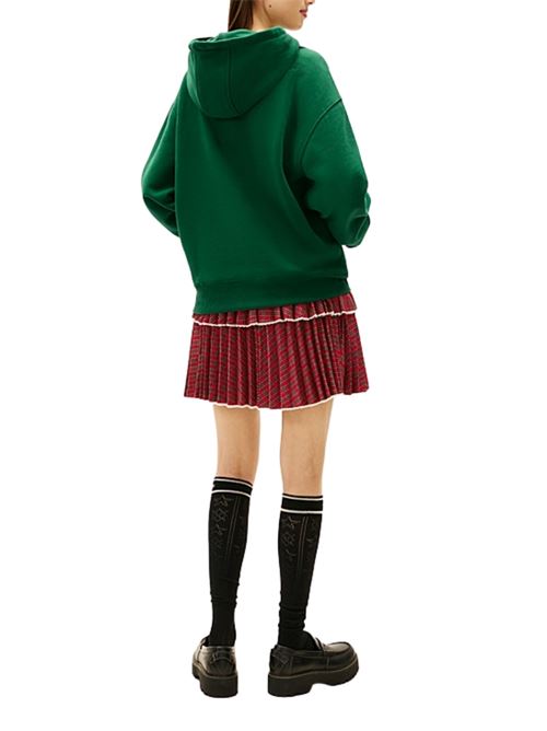 Felpa verde con cappuccio Tommy Girl Tommy Jeans | DN0DN00099L6K